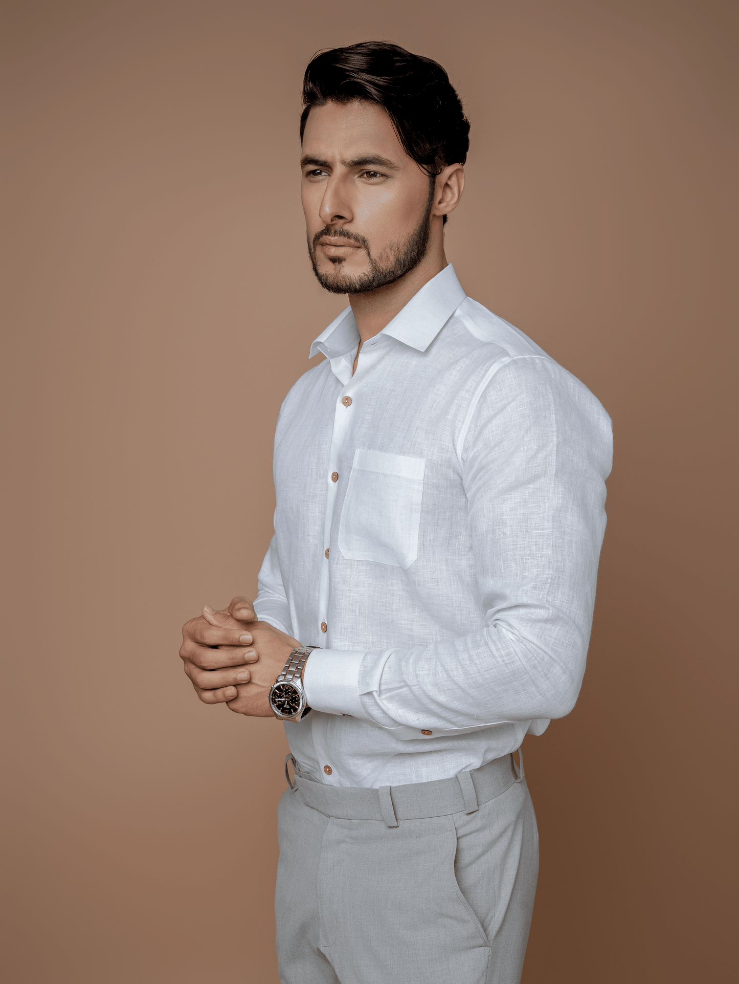 Formal Full Sleeves Linen Shirt