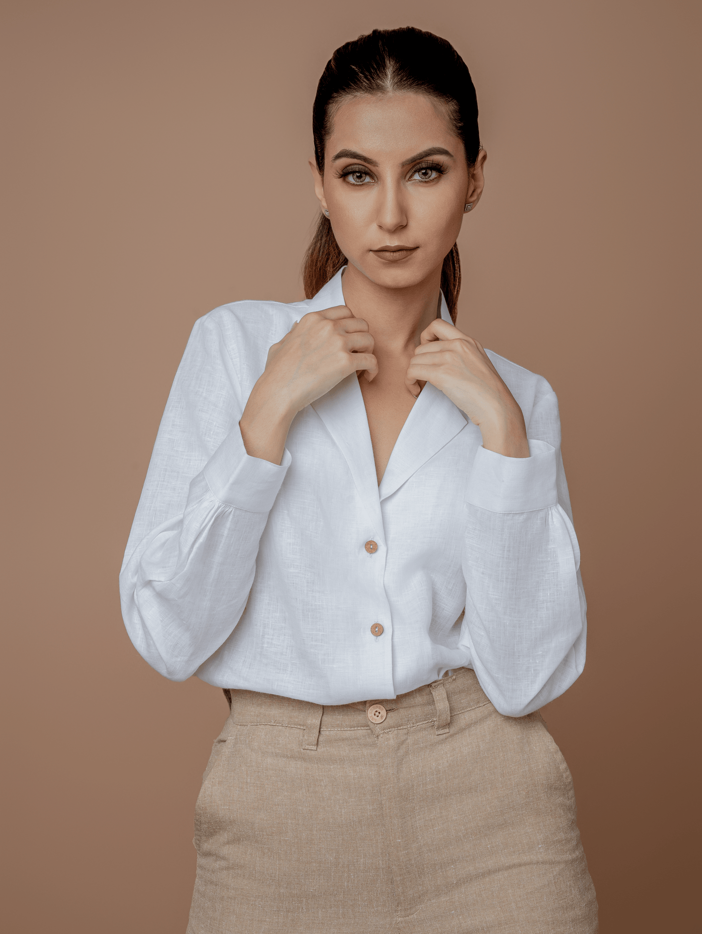 Formal Full Sleeves Shirt with Notched Collar