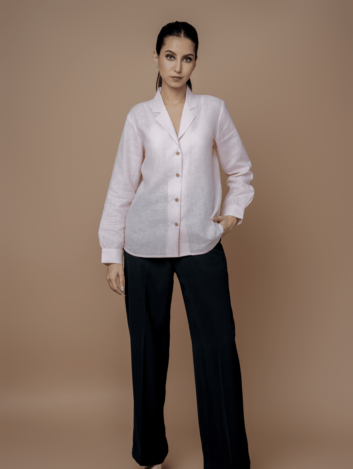 Formal Full Sleeves Shirt with Notched Collar