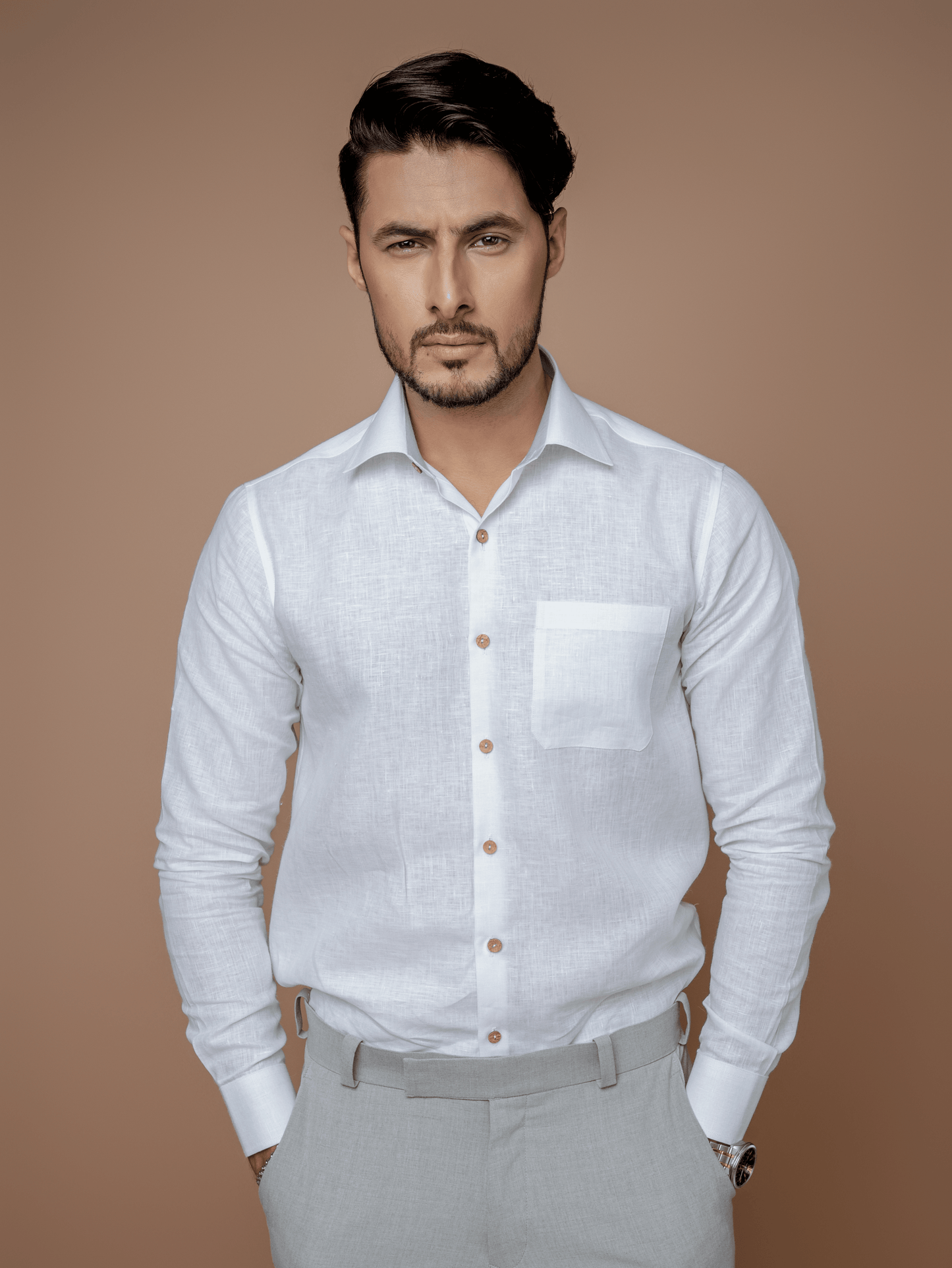 Formal Full Sleeves Linen Shirt