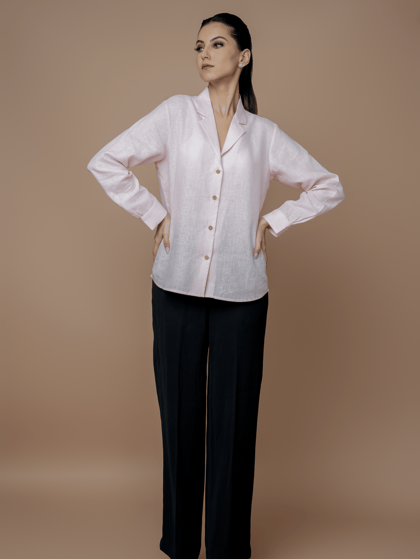 Formal Full Sleeves Shirt with Notched Collar