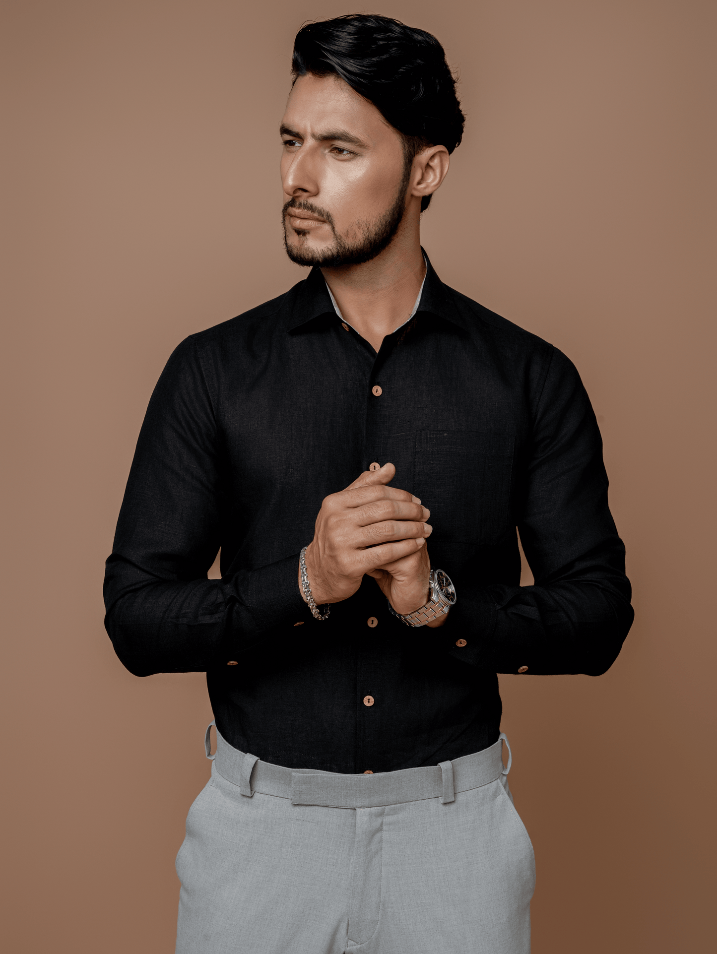 Formal Full Sleeves Linen Shirt