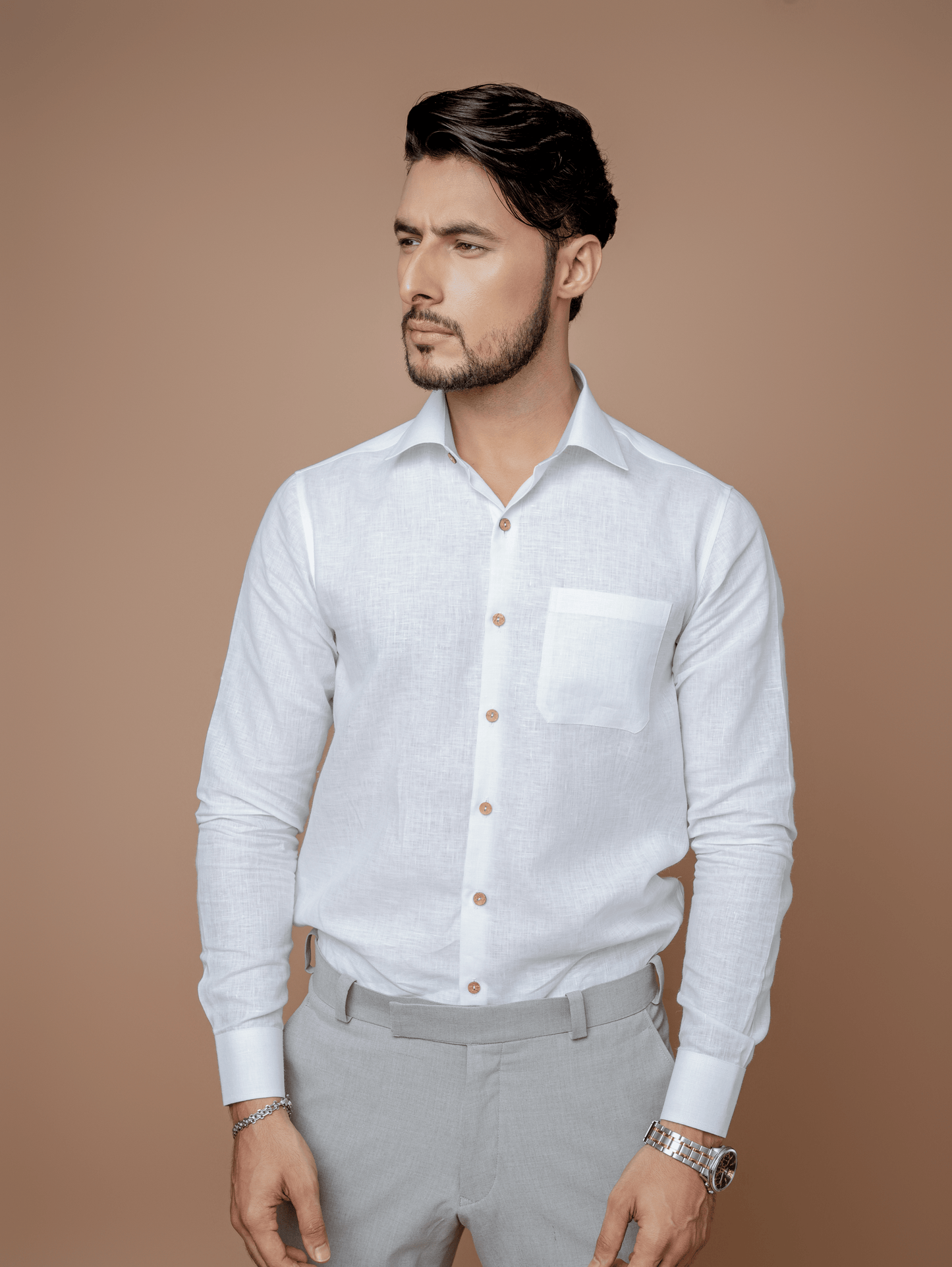 Formal Full Sleeves Linen Shirt