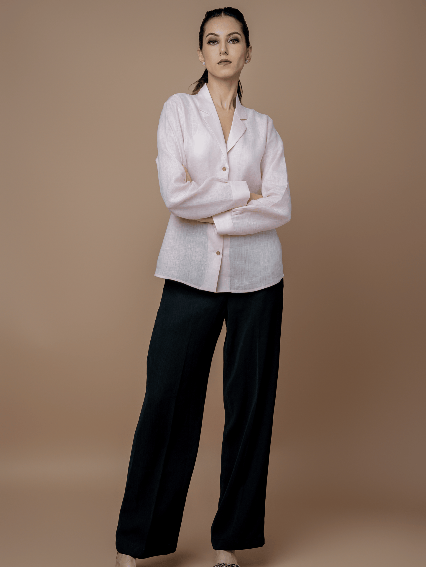 Formal Full Sleeves Shirt with Notched Collar