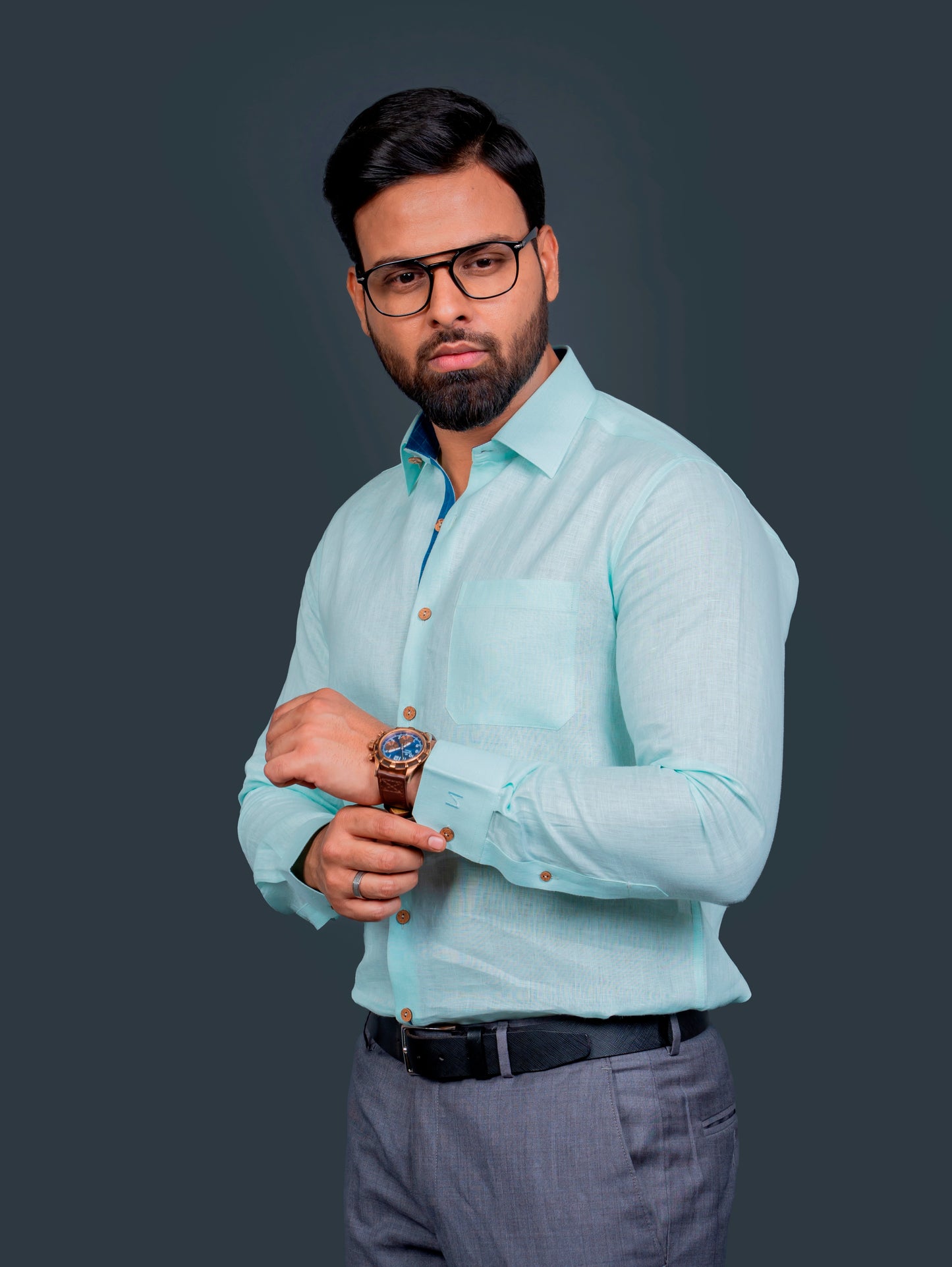 Formal Full Sleeve Linen Shirt