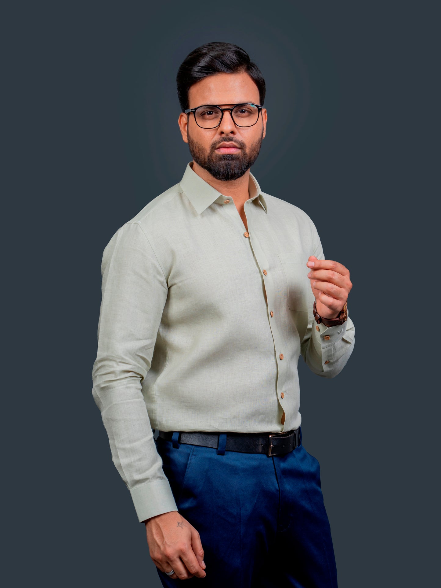 Formal Full Sleeve Linen Shirt