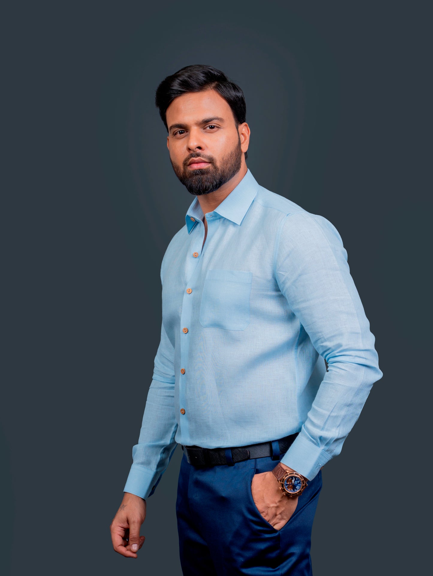 Formal Full Sleeve Linen Shirt