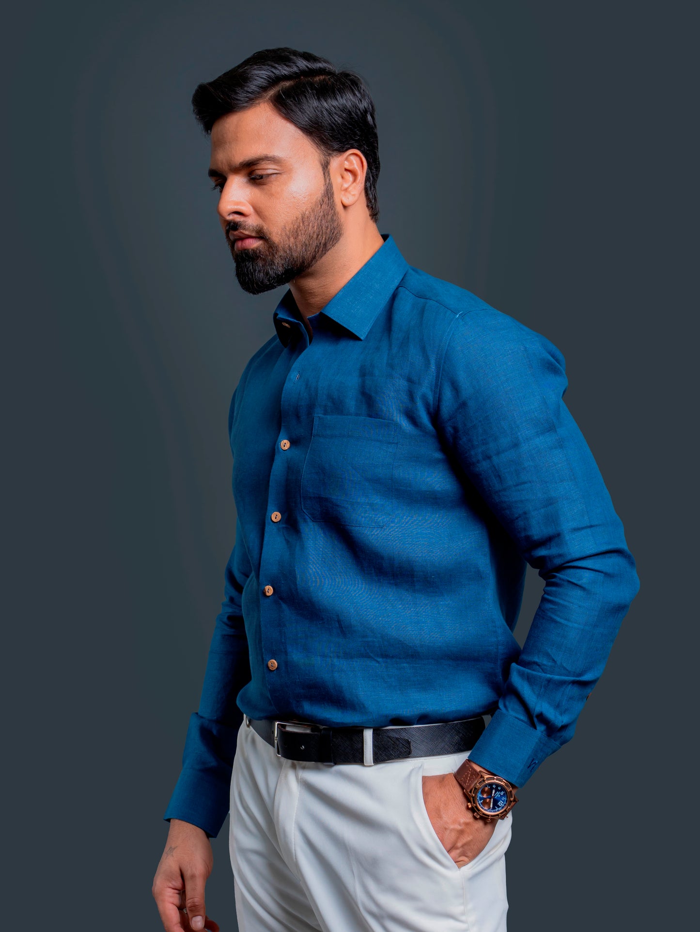 Formal Full Sleeve Linen Shirt
