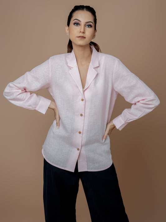 Formal Full Sleeves Shirt with Notched Collar