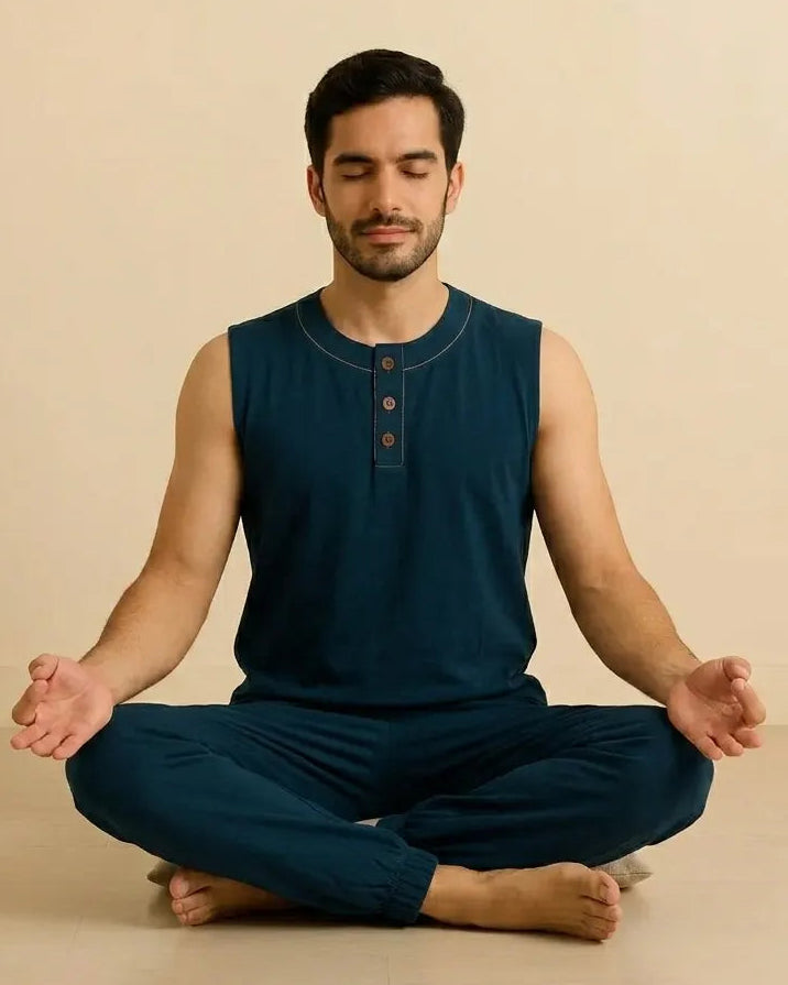 Elastic-Ankle Cotton Yoga Pants(Jogger) for Men - Padmasana