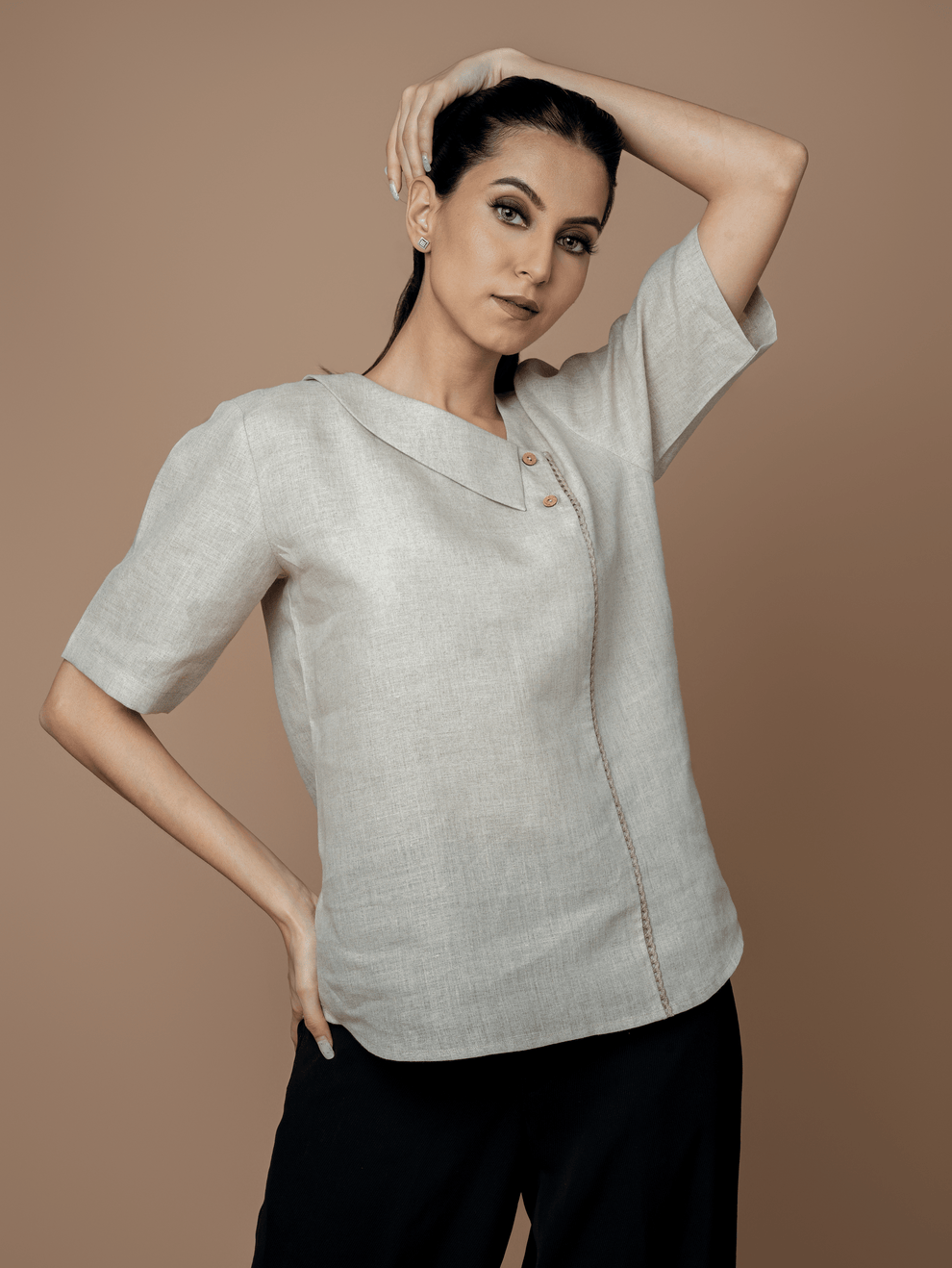 AMANI TIE-UP FORMAL TOP