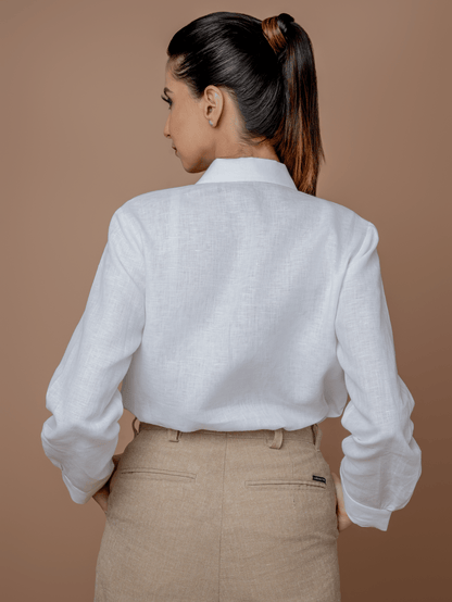 Formal Full Sleeves Shirt with Notched Collar