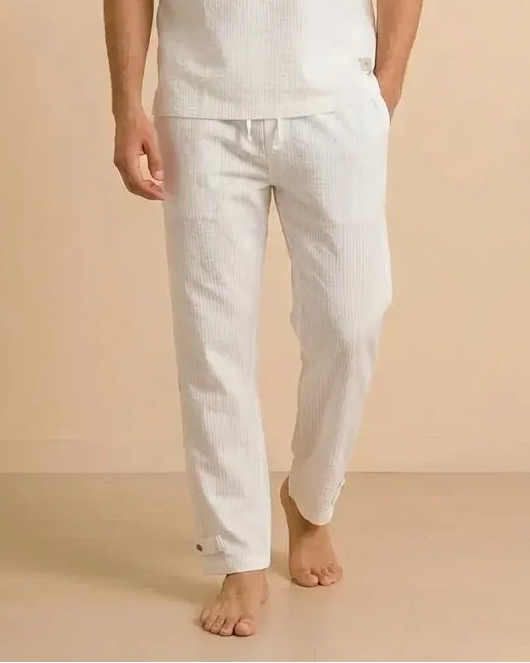 Ankle Button-Cuff Drawstring Yoga Pants for Men
