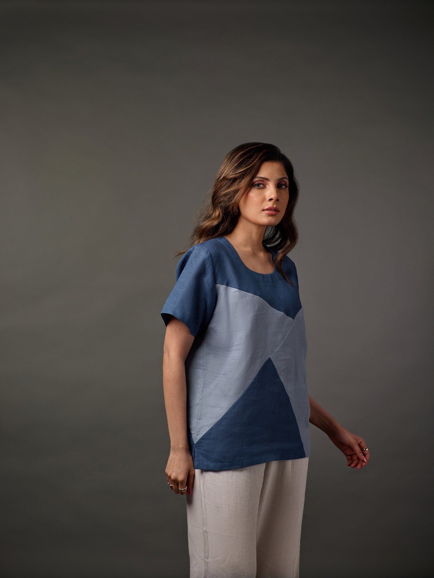 Linen casual top for women