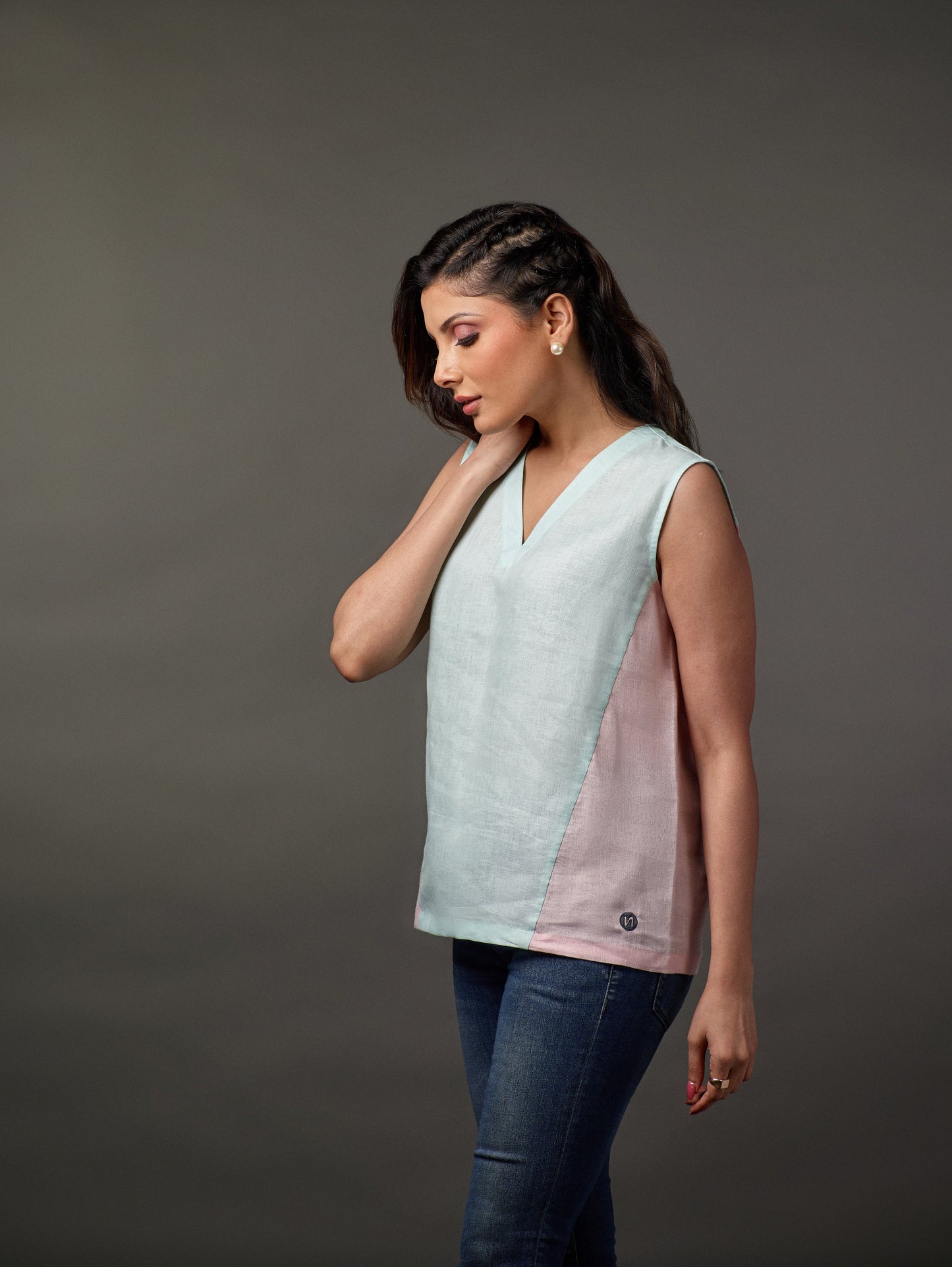 V-neck Linen top