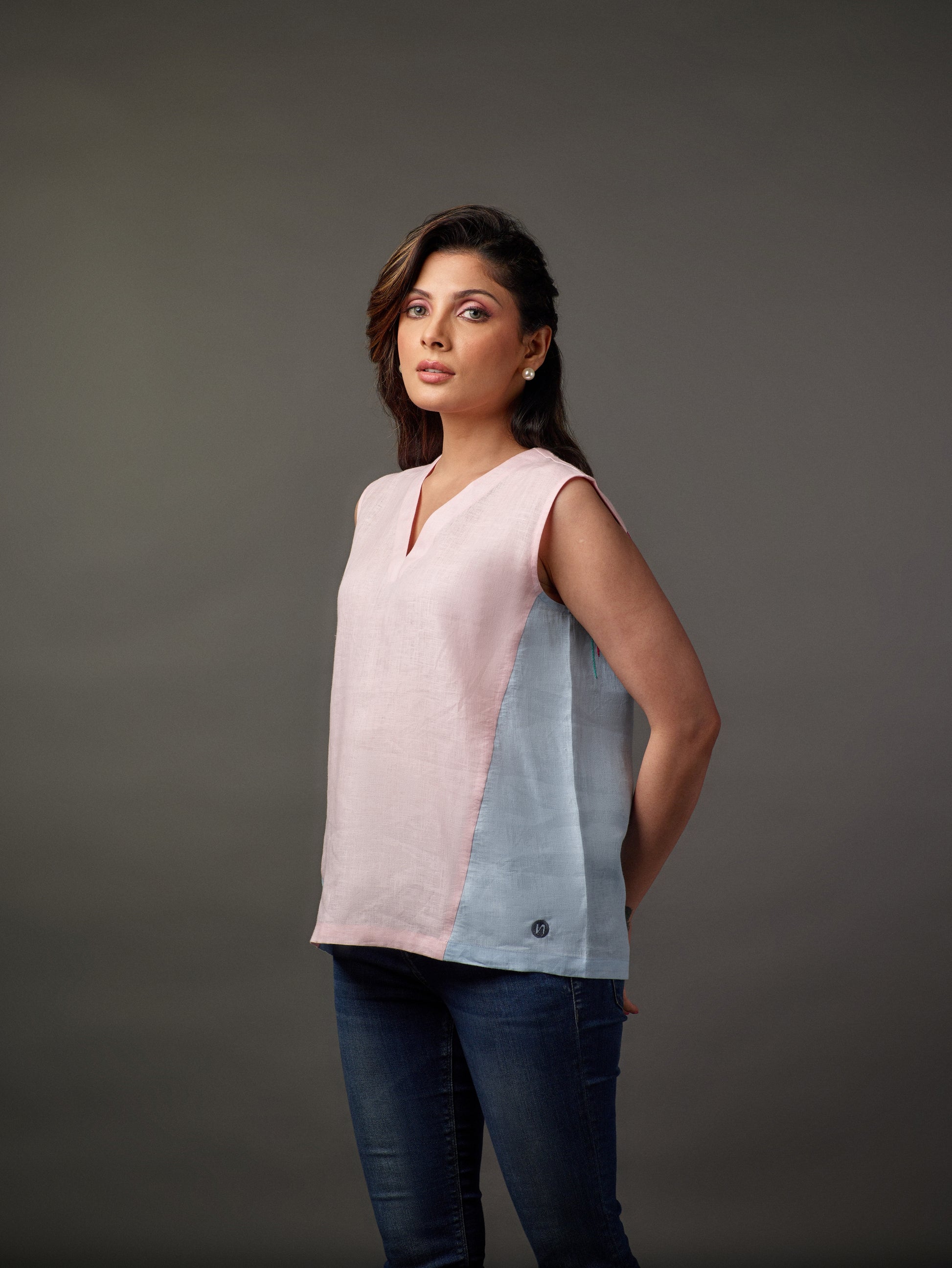 V-neck Linen top