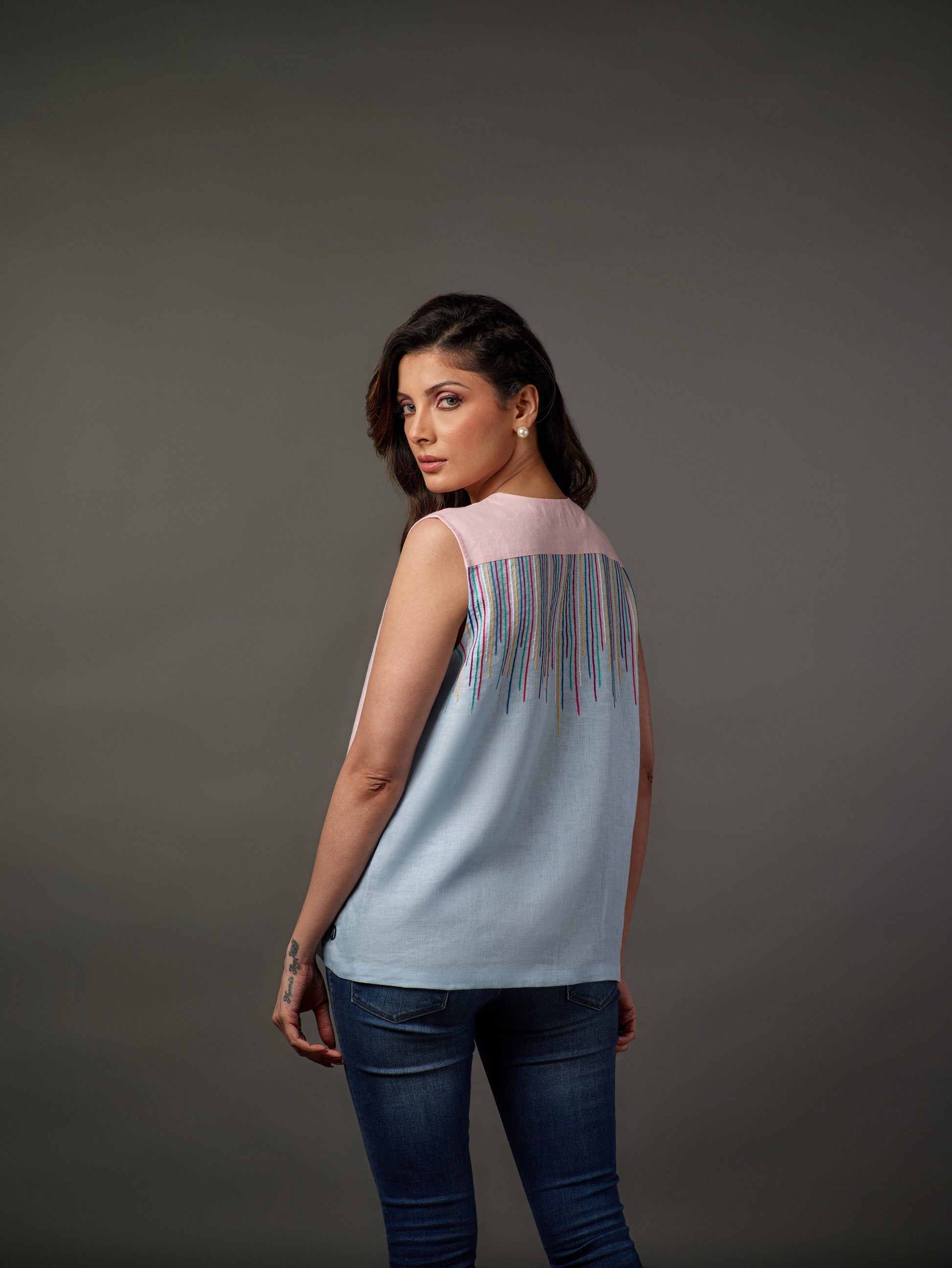 Linen top for women