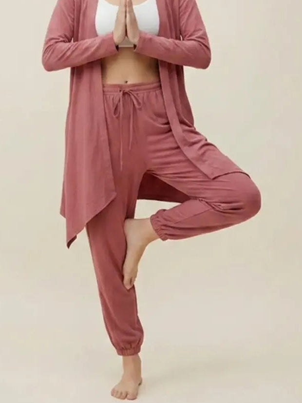 Drawstring Pocket Organic Cotton Yoga Pants for Women