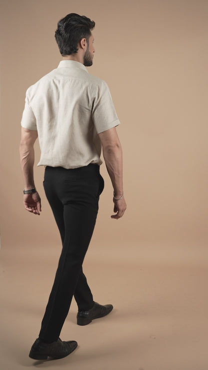 Formal Half Sleeves Linen Shirt