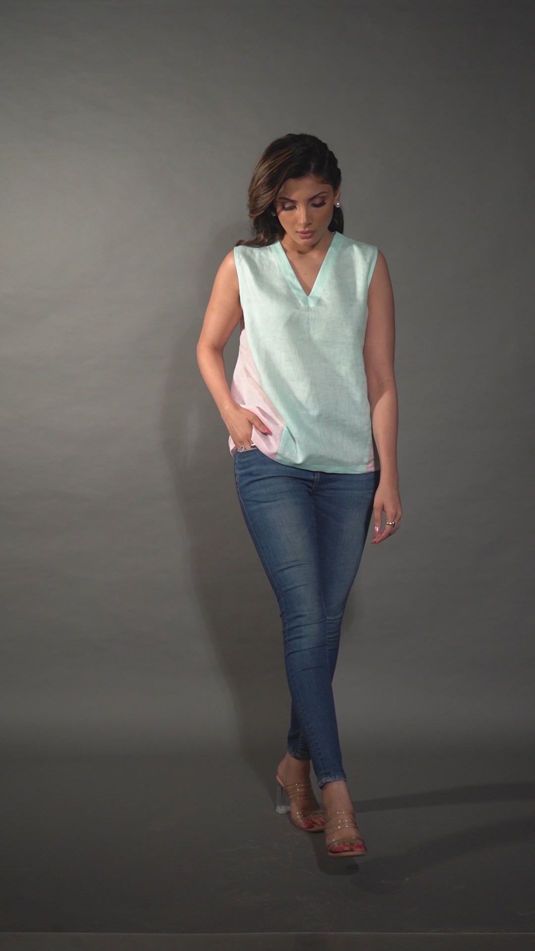 V-neck Linen top